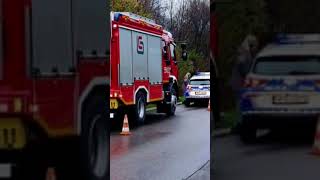 Wypadek Stanisław Górny szczęśniak automobile ambulanec firefighter team fire ambulance [upl. by Ednargel]