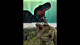 Speckles VS Fang primal specklesthetarbosaurus dinosaur [upl. by Labotsirhc926]