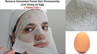 See How You Can Remove unwanted facial hair permanently just using an egg  Painless [upl. by Jariv]