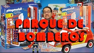 PLAYMOBIL PARQUE DE BOMBEROS Y COCHE  PLAYMOTV [upl. by Colis]