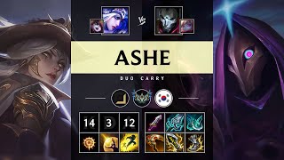 Ashe ADC vs Jhin Dominating  KR Challenger Patch 1418 [upl. by Akerdnahs]