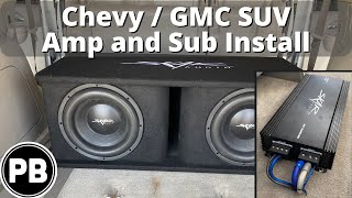 2007  2014 Chevy  GMC Amp and Sub Install  Tahoe Suburban Yukon [upl. by Gerrit266]