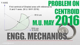 Centroid Problem in Mechanics MU May 2016 Hindi [upl. by Hobart]