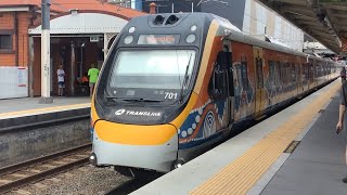 Shorncliffe Aboriginal 701 Arriving At South Brisbane Train Station Platform 2 [upl. by Clari]