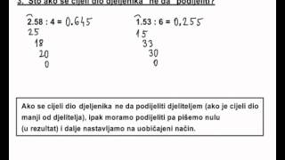 Dijeljenje decimalnog broja prirodnim brojem [upl. by Acinat]