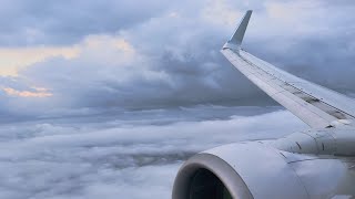 Stormy Sunset Arrival into Charlotte North Carolina 4k 60 HDR [upl. by Akimrej]