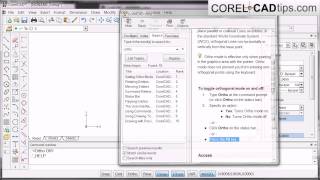 CorelCAD  Ortho mode [upl. by Remmus989]