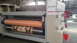 Flexo slotter stanta rotativa 2200 x 1000 mm alimentare vacuum [upl. by Ellinnet]