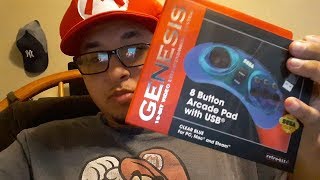 Sega Genesis USB 8 Button Arcade Pad Controller Unboxing [upl. by Langley]