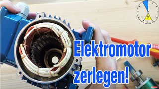 Zerlegen Drehstrommotor auseinanderbauen Elektromotor Asynchronmotor [upl. by Koorb]