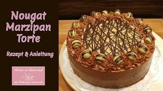 NougatMarzipanTorte  Rezept und Anleitung [upl. by Refeinnej534]