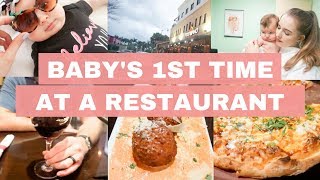 First Time Eating At A Restaurant With Baby  A Day In The Life With A 2 Month Old VLOG [upl. by Chernow]