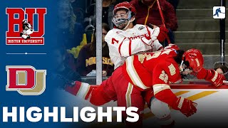 Boston University vs Denver  NCAA Hockey Frozen Four Semi Final  Highlights  April 11 2024 [upl. by Niletac]