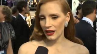 Oscar Ceremony 2013  Jessica Chastain Interview [upl. by Ulla856]