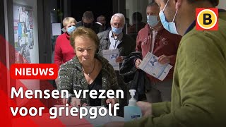 Lange rijen voor de griepprik Mensen zijn bewuster  Omroep Brabant [upl. by Mazel]