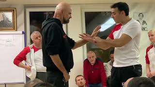 Wing Chun GM Kernspecht teaches Sifu Bülent learn with fun [upl. by Nailil592]