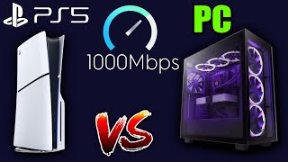 Game Download Race PS5 vs PC Speed Test with 1000Mbps Internet [upl. by Doss]