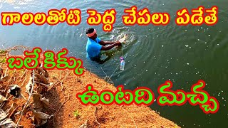 Telugu fish hunting videos  fish catching in village  river fishing videos [upl. by Carma539]