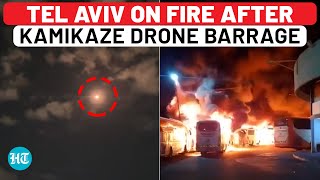 Tel Aviv Two Other Central Israeli Regions Hit By Drones As IDF Bombs Beirut amp Syria  Gaza War [upl. by Auqinehs519]