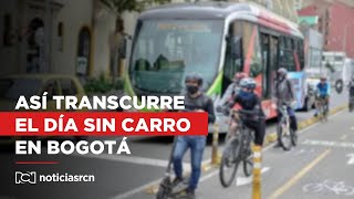 En video así transcurre el día sin carro y moto en Bogotá [upl. by Theran]