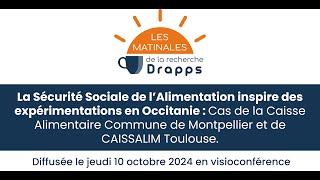 Matinale du Drapps  La Sécurité Sociale de l’Alimentation [upl. by Ahsinnor]