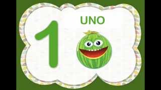 Los Números del 1 al 10 para niños con frutas Video Infantil [upl. by Dorcea9]