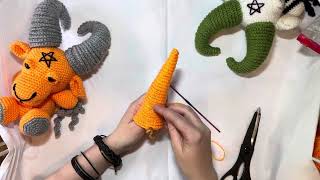 Goat horn crochet tutorial [upl. by Danice852]