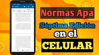 Normas Apa Séptima Edición 7ma en el celular [upl. by Notreb]