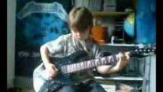 Eight year old plays metallica  one [upl. by Nudd]