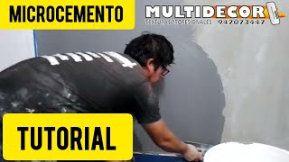 MICROCEMENTO en muros paredes tutorial detallado paso a paso tutorial trending fyp [upl. by Jacobo]