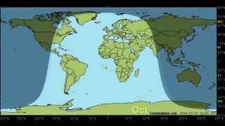 Day and Night World Earth Map with Sun and Moon position Every 24 hours 1 Moon Calculator 2Sun [upl. by Madea]