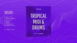 Premium Tropical MIDI and Drumkit For AfropopDancehall and Reggaeton [upl. by Aihsitan]