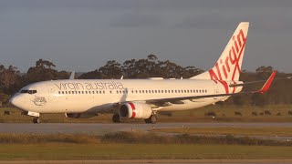 Virgin Australia B738 Arriving and Parking at Bay 11 at Busselton Airport [upl. by Senskell]