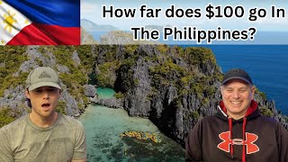 Foreigners REACTION to What can 100 get in the Philippines [upl. by Siram]