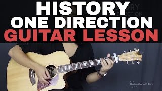 History One Direction Guitar Tutorial Lesson Acoustic  Easy [upl. by Nnyllaf]