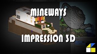 Minecraft  impression 3D avec texture pack Mineways [upl. by Faires]