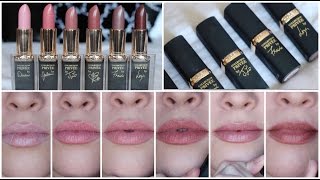 LOréal Collection Privee The Perfect Nudes Lipstick Review All 6 Shades [upl. by Auroora133]