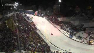 Lukas Hlava heavy fall  Sturz  Bischofshofen 06012012  ORF eins HD [upl. by Ardene]