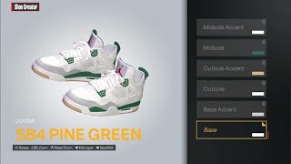 NBA 2k24 Nike sb pine green air jordan 4 [upl. by Ainirtak]