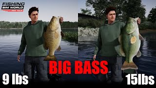 GIANT BASS SMALLMOUTH amp LARGEMOUTH FISHING SIM WORLD PRO TOUR [upl. by Bran]