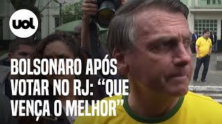 Bolsonaro fala de pesquisas após votar O que vale é o Datapovo que vença o melhor [upl. by Gayn]