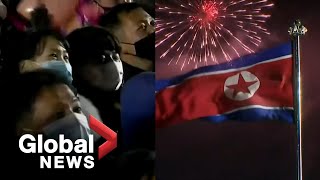 New Years 2021 North Korea rings in New Year with fireworks show in Pyongyang [upl. by Habas]