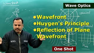 1 Wavefront Huygens Principle amp Reflection of plane wavefront  Wave Optics  12th Physics cbse [upl. by Bamby]