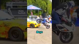 Girls Vs Boys Motorbike Stunt😱💀shorts​ bikestunt​ youtubeshorts​ [upl. by Ailaro472]