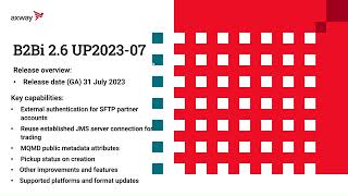 What’s new in Axway B2B Integration  July 2023 [upl. by Idnahs]