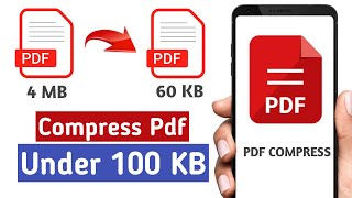 how to compress pdf file under 100kb  pdf compress kaise kare [upl. by Rew942]