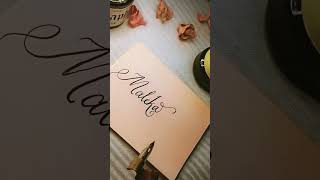 Maleka Fatima ✨in English Calligraphy ✍🏻thank you for your commentlikesharecommentsubscribe [upl. by Luamaj]