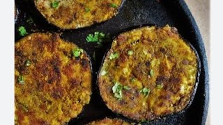 Baingan Bhaja RecipeBaingan Tawa FryBaingan Fry Recipe [upl. by Ainoek656]