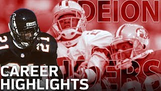 Deion Sanders Primetime Career Highlights  NFL Legends [upl. by Anialed]