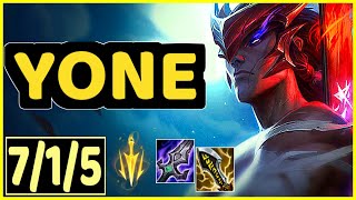 YONE VS YASUO  715 KDA MID GAMEPLAY [upl. by Lyrrehs]